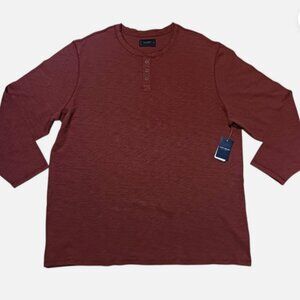 Lucky Brand Men's Long Sleeve Henley - Rich Burgundy